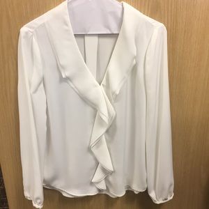 Reiss white silk blouse